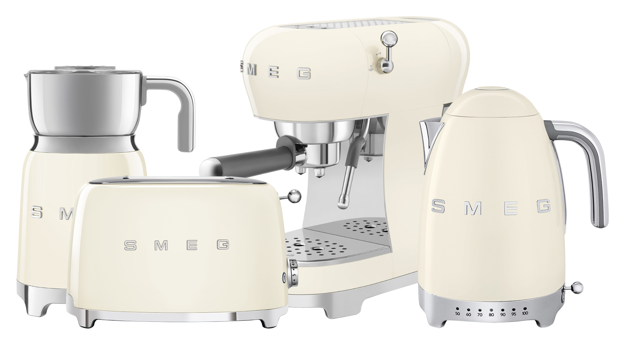Smeg - Zestaw TSF01CREU + KLF04CREU + ECF02CREU + MFF11CREU