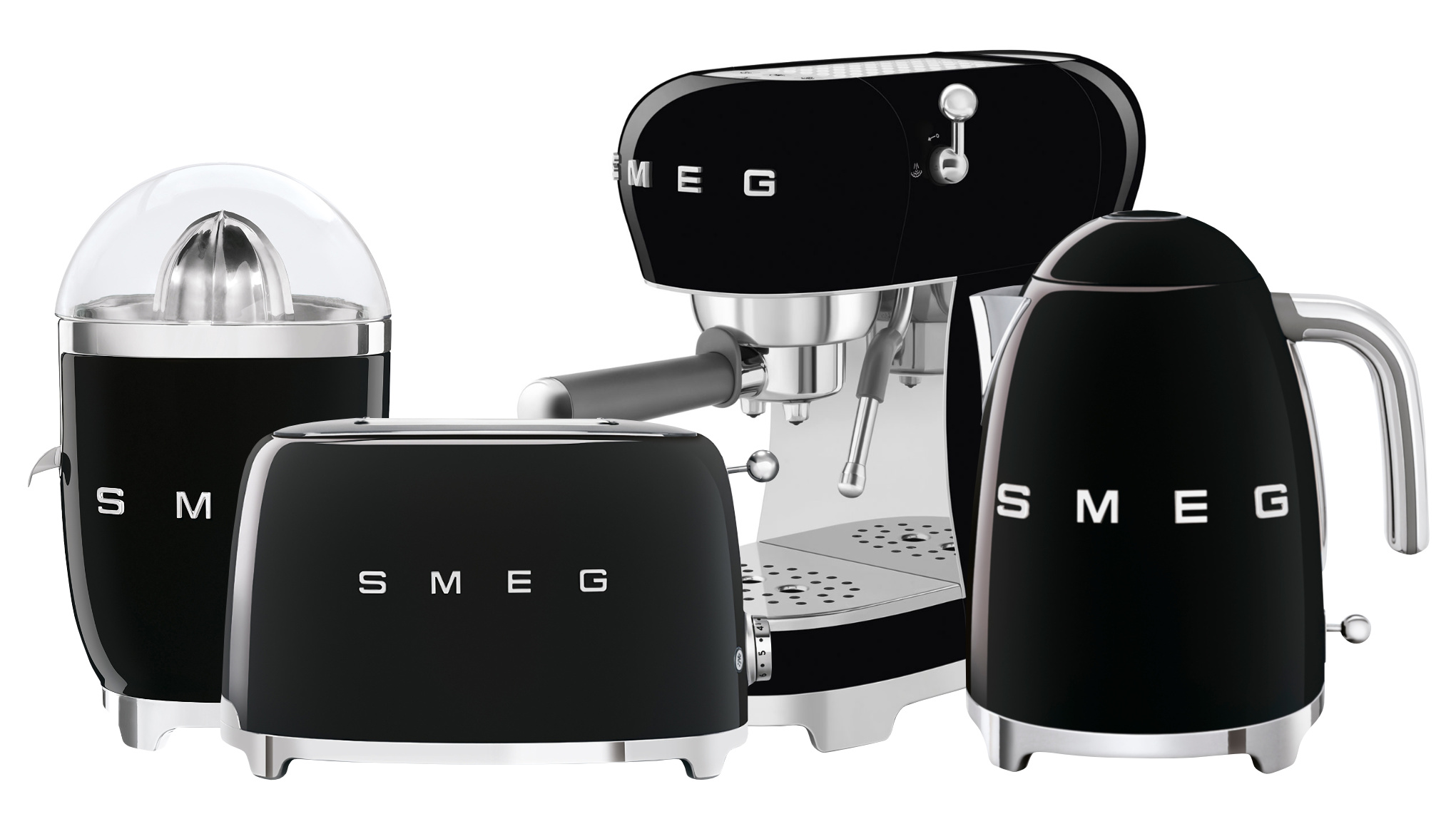 Smeg - Zestaw TSF01BLEU + KLF03BLEU + ECF02BLEU + CJF01BLEU