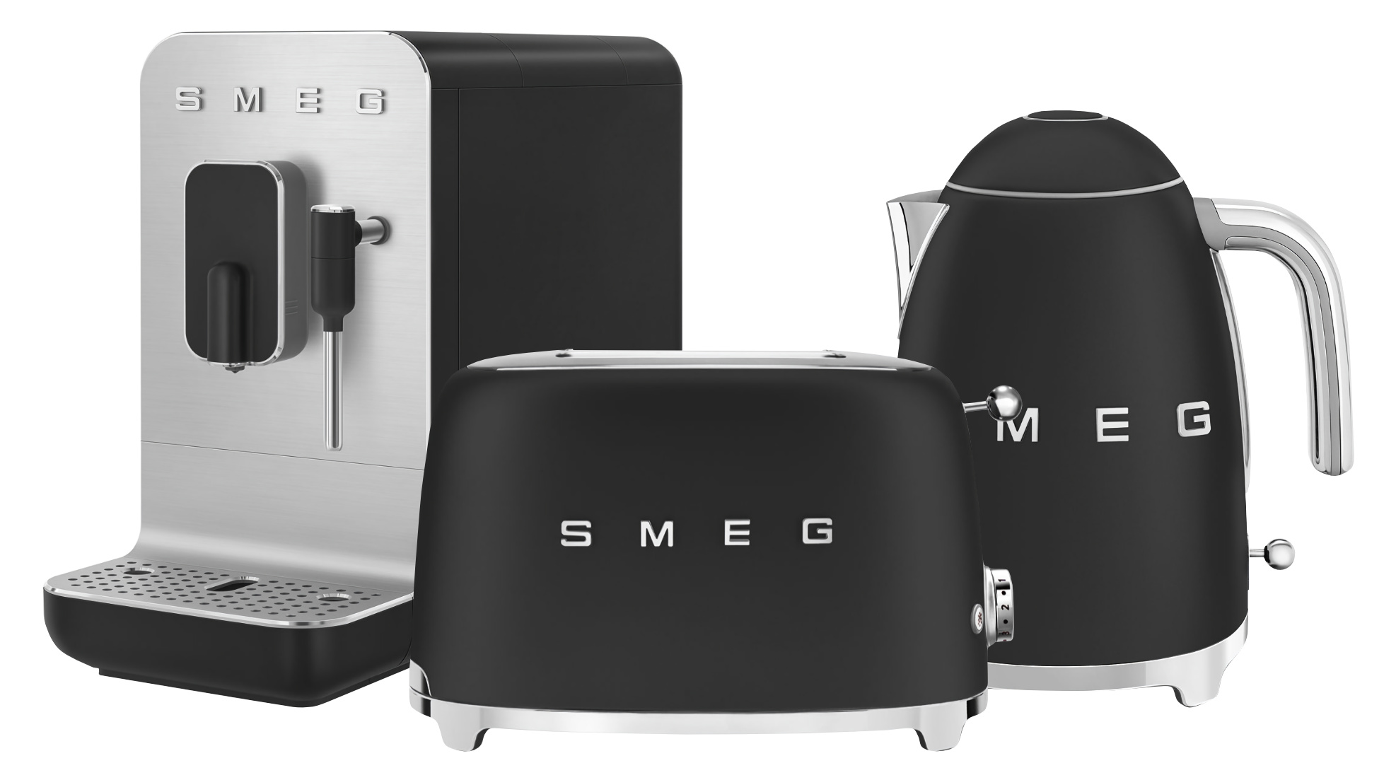 Smeg Zestaw BCC02BLMEU + TSF01BLMEU + KLF03BLMEU