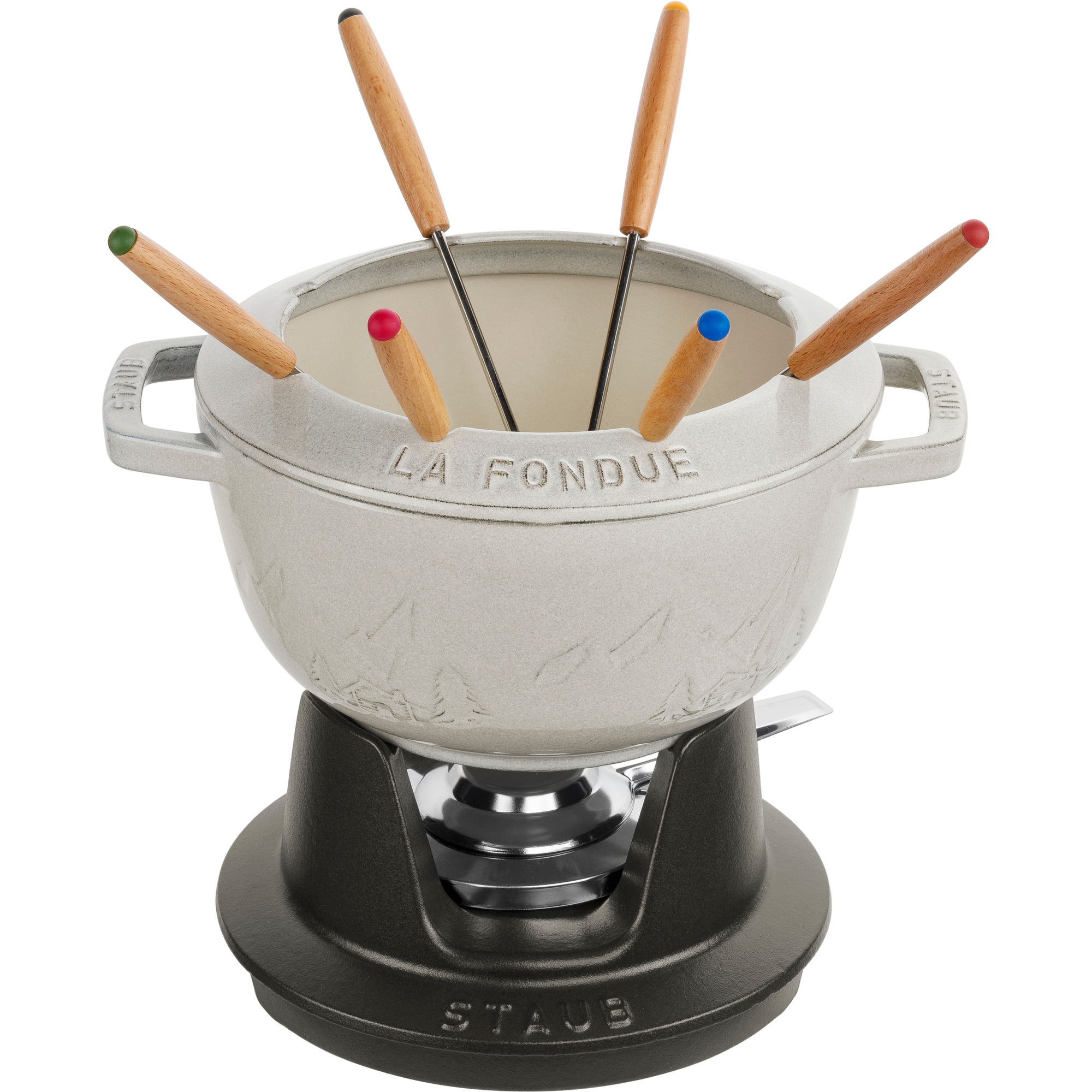 Staub 1400423 Mini Chocolate Fondue Set, 10 cm, Matt Black